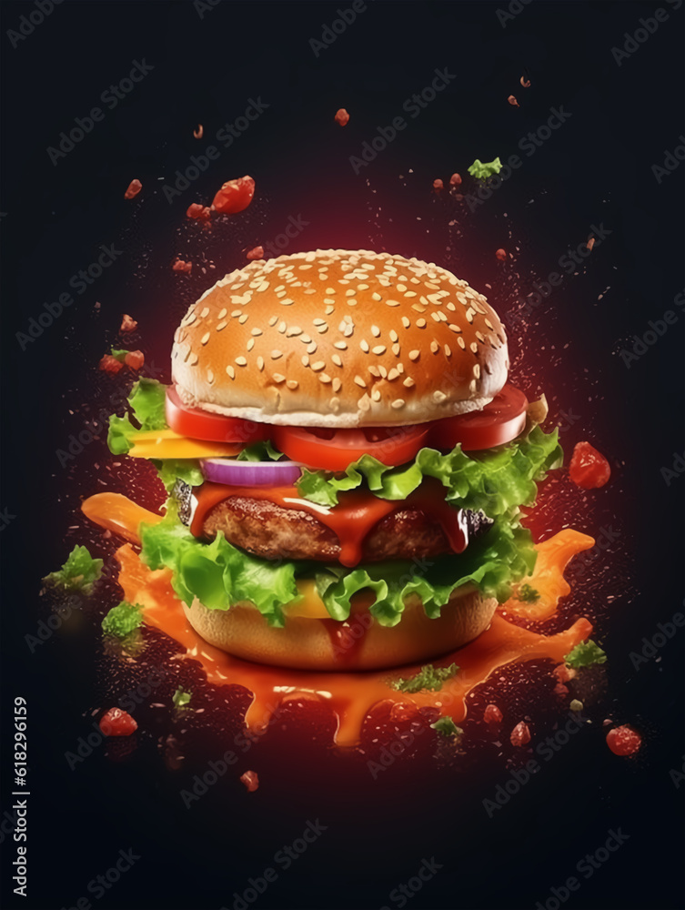 Fast Food Burger Poster Burger Design Service Promotion Template Burger Flyer For Restaurant Fast Food Burger Poster Burger Design Service Promotion Template Burger Flyer For Restaurant