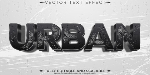 Poster - Urban text effect, editable horror and dark text style.