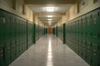 © NikahGeh - empty school hallways filled with lockers