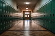 © NikahGeh - empty school hallways filled with lockers