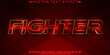 © QuillArtistry - Fighter red text effect, editable sword and sparta text style