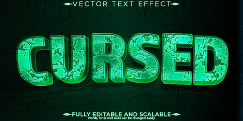 Poster - Horror text effect, editable night and scary text style