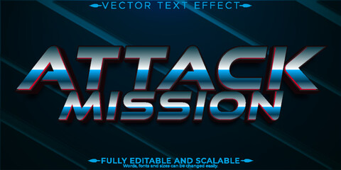 Poster - Movie metallic text effect, editable action and warrior text style