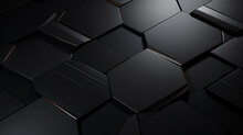 Dark Metallic Background With Hexagonal Pattern