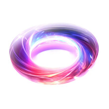 Violet And Red Series Of Concentric Rings Of Abstract Shape, 3d Render Style, Isolated On A Transparent Background, Generative Ai