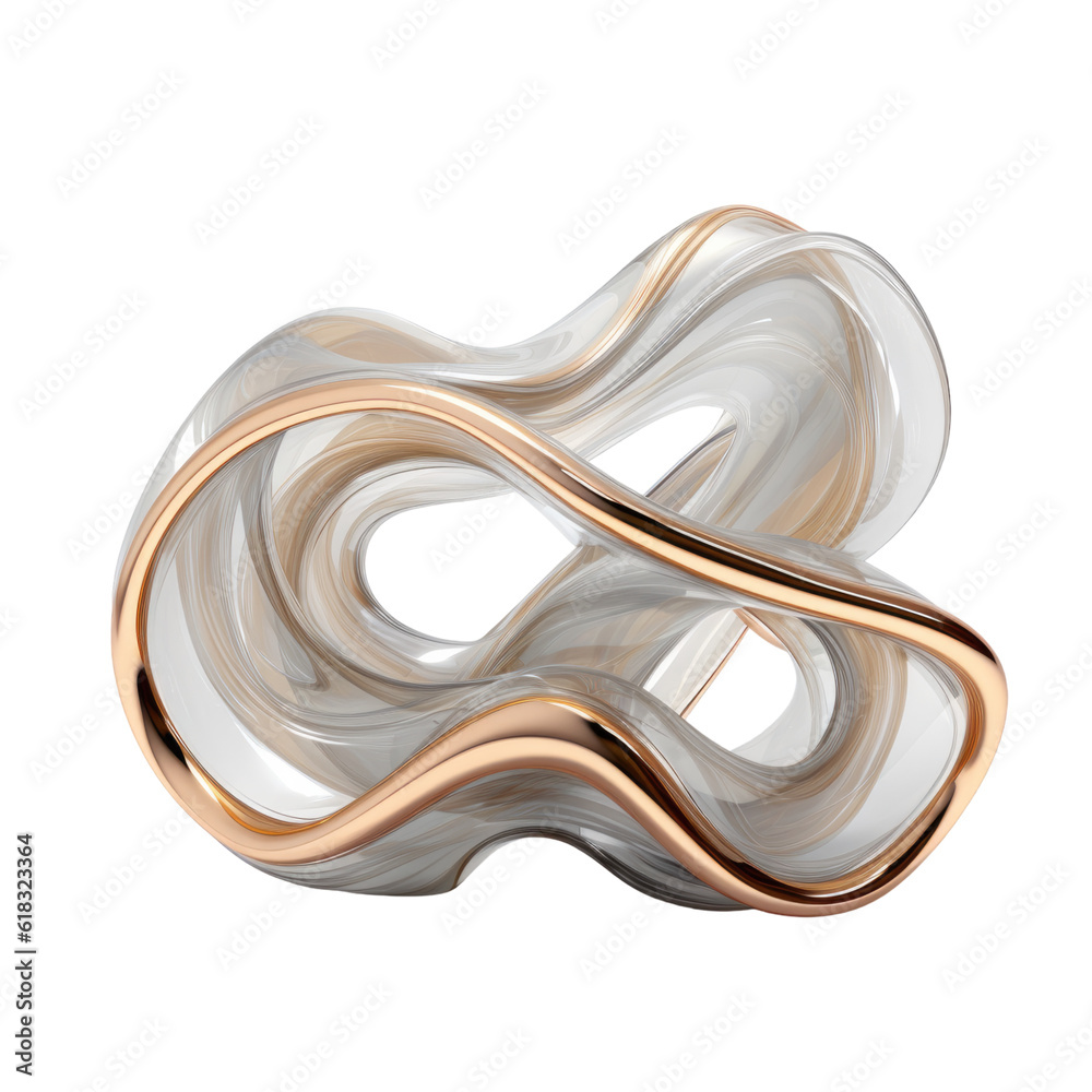 a fluid organic form composed of abstract shape, 3d render style ...