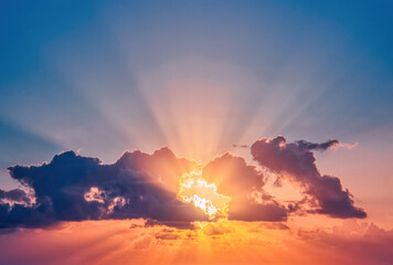 Wall Mural - colorful tropical sunrises and sunsets - ocudrone aerial sky images