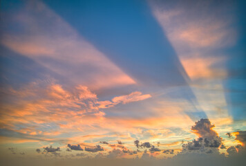 Wall Mural - colorful tropical sunrises and sunsets - ocudrone aerial sky images