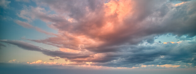 Wall Mural - colorful tropical sunrises and sunsets - ocudrone aerial sky images