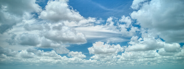 Wall Mural - beautiful blue tropical skies - ocudrone aerial sky images