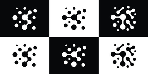 logo design connection,molecule icon vector inspiration
