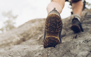 Wall Mural - Climbing shoes close up 