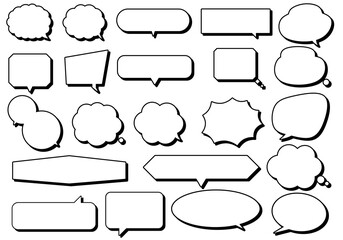 Poster - set transparent background chat bubbles, chat design illustration.
