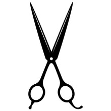 Barber Scissors Silhouette	