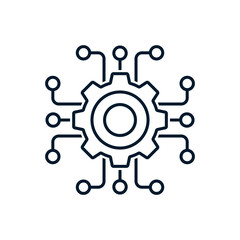 Poster - Process automation concept. Vector icon isolated on white background.