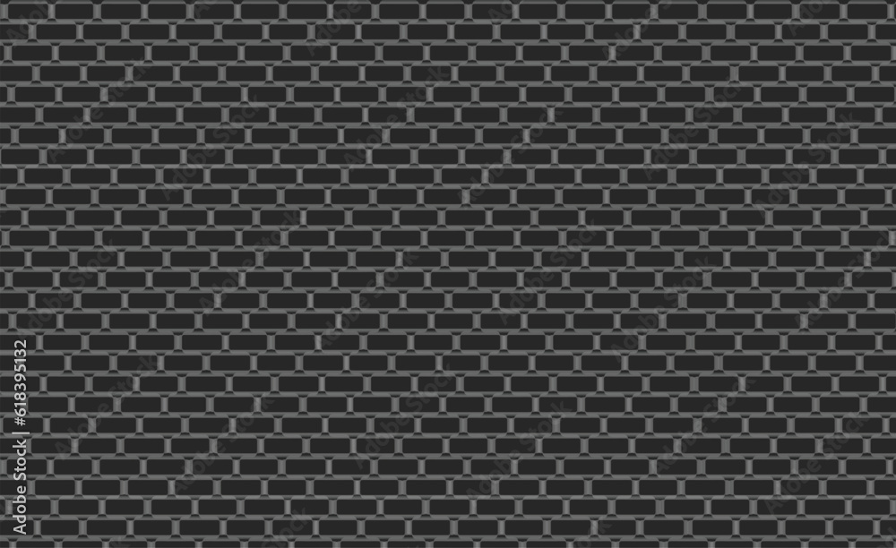 black brick wall texture seamless vector illustration Stock Vector ...