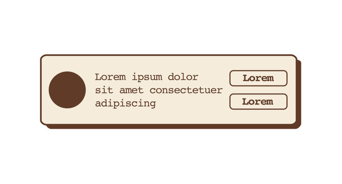 Email pop up notification banner in retro colors. Mail box computer or phone alert message. Nostalgic vintage UI. Popup interface template. Vector flat style illustration.