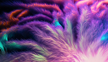 Purple Fur Background With Waves