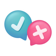Poster - 3d text box. Speech bubble dialog dialogue. questions and answers