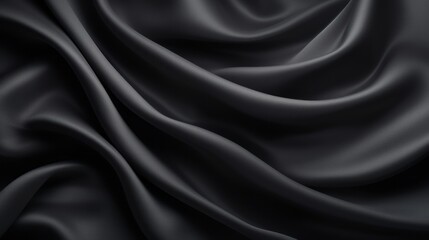 Silk Unfurled, Abstract Background with Luxurious Wavy Folds of Satin Velvet Material, generative ai.