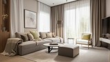 Fototapeta Panele - Beautiful Living Room in New Luxury Home