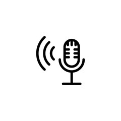 communication mic sign symbol vector