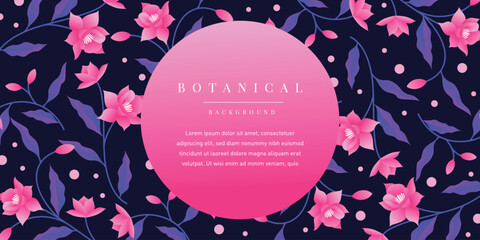 Sticker - Colorful Botanical Flower Background Illustration