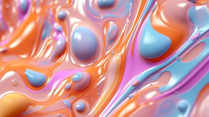 Wall Mural - Macro close-up of pastel slime texture, made with generative AI