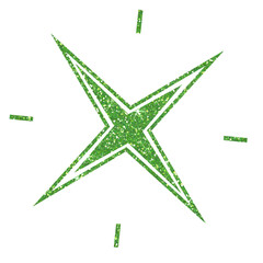 Wall Mural - Green star glitter on transparent background.Star icon