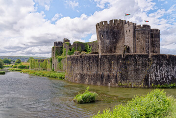 Wall Mural - Caerphilly Castle - second largest castle in United Kingdom - Caerphilly - Wales