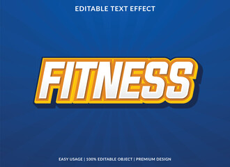 Poster - fitness editable text effect template with abstract background use for business brand and logo
