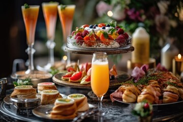 Wall Mural - Elegant Champagne Brunch