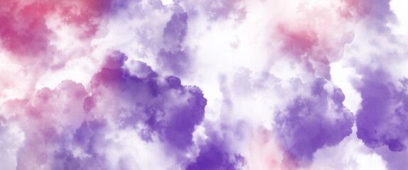 Wall Mural - purple and pink clouds background texture, transparent background clip art
