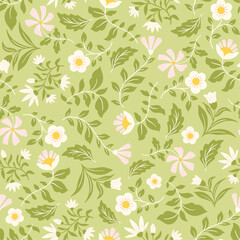 Wall Mural - Vector seamless floral pattern