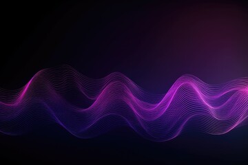 Wall Mural - Purple abstract wave on a dark background.