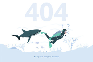 Poster - Vector design for error 404 page layout