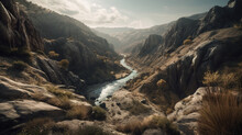 Canyon Landscape, Created With Generative AI