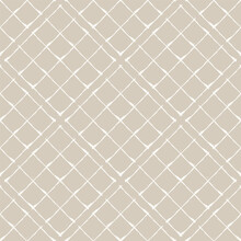 Neutral Vector Waffle Effect Geometric Grid. Seamless Pattern Background. Beige Ecru Diagonal Cotton Fiber Style Backdrop. Woven Linen Cloth Design. Hessian Burlap All Over Print For Eco Packaging.