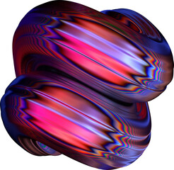 Twisted 3d Colorful Abstract 3d Chromatic Metalic Infinity Spectrum Shape