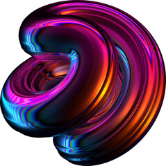 Twisted 3d Colorful Abstract 3d Chromatic Metalic Infinity Spectrum Shape