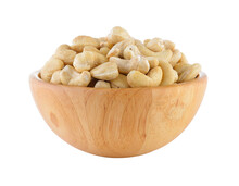 Cashew Nut In Wood Bowl On Transparent Png