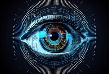 Poster - Computer Security Tech Background Generative AI