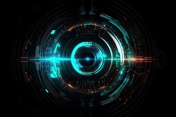Poster - Optic Surveillance Tech Backdrop Generative AI