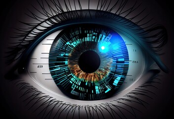 Poster - Optic Surveillance Technology Background Generative AI