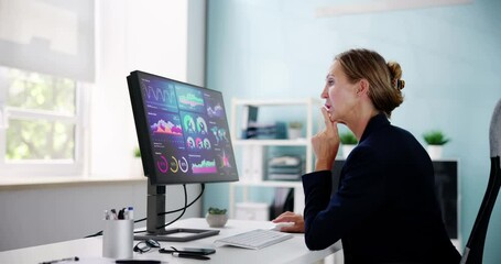 Aufkleber - Financial Business Analytics Data Dashboard