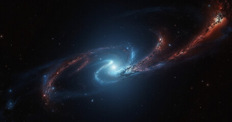 Wall Mural - stars, wormhole and universe space vortex in dark sky for astrology black hole, solar system and sci