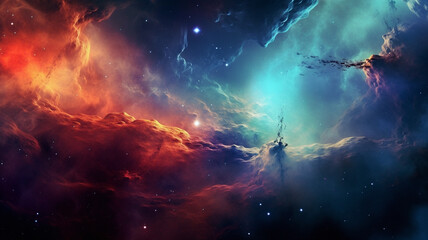 Wall Mural - galaxy, solar system and dust cloud in dark sky of astrology, universe and nebula cosmos for science