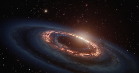 Wall Mural - solar system, wormhole and galaxy space spiral in dark sky for astrology, black hole or universe sci