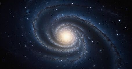 Wall Mural - solar system, wormhole and galaxy space spiral in dark sky for astrology, black hole or universe sci