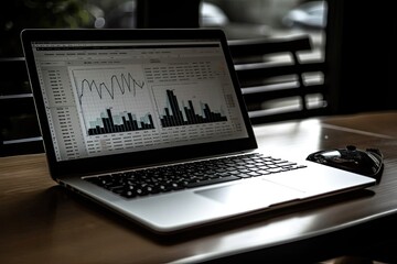 Poster - Computer Financial Data Analysis Background Generative AI